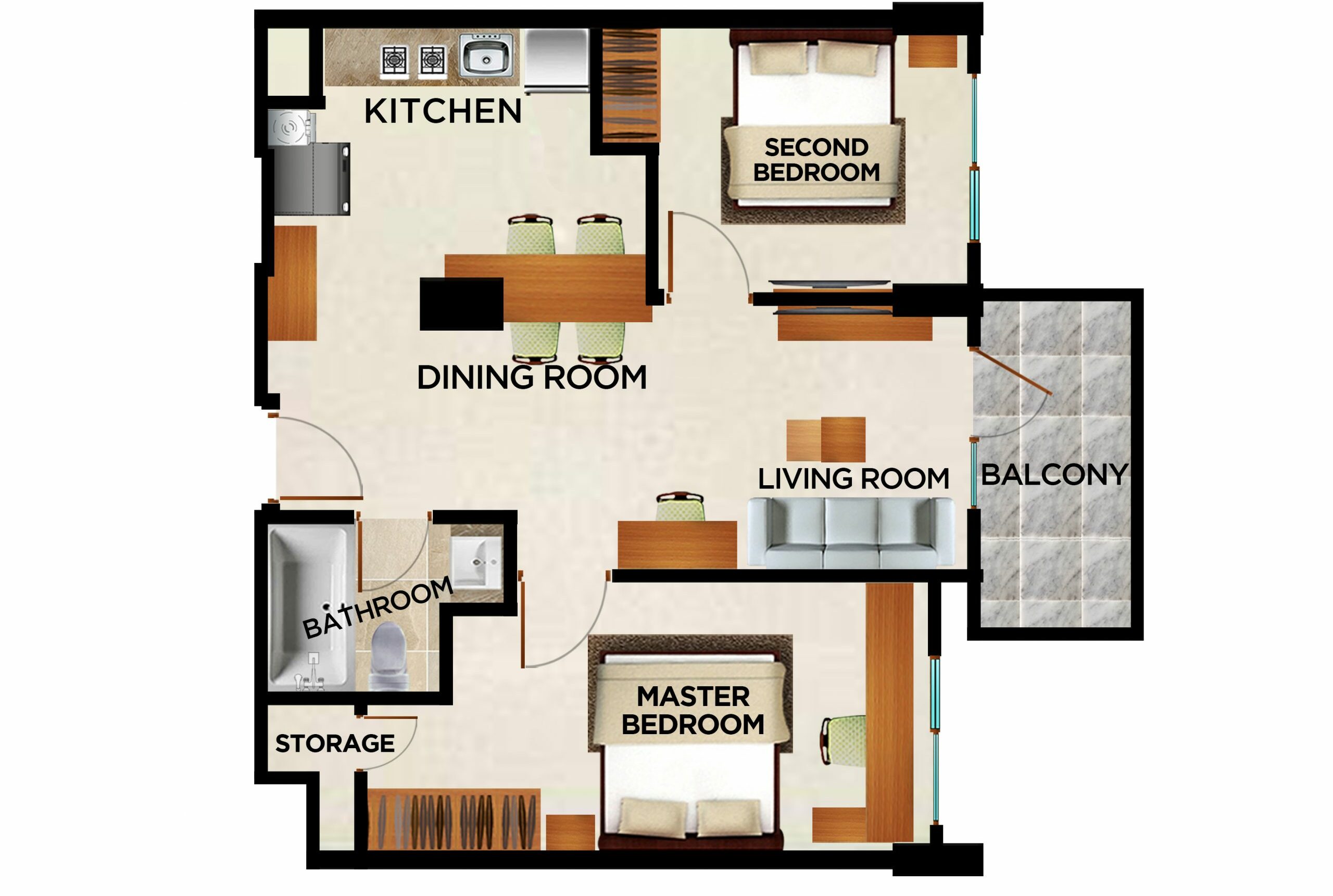 2 Bedroom